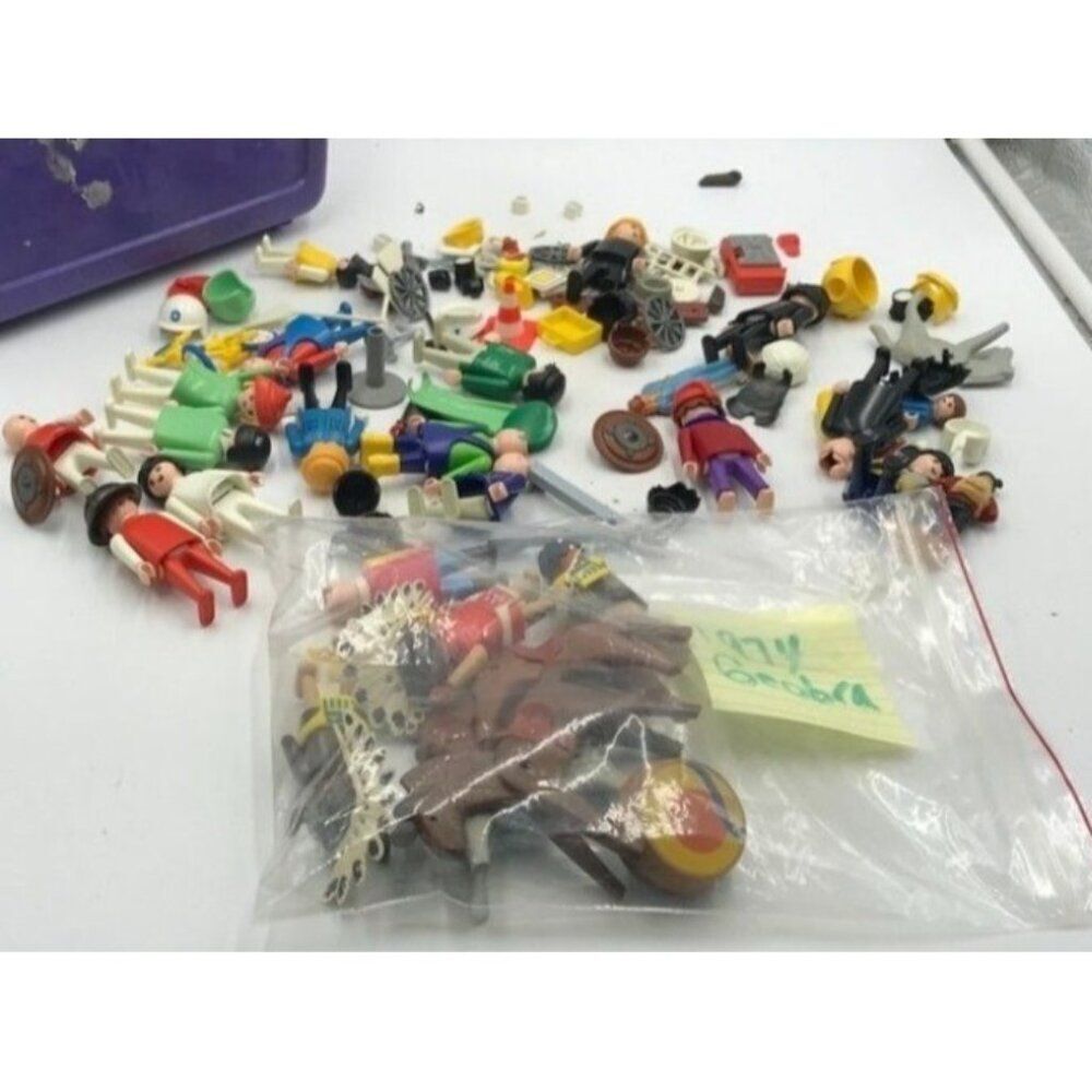 Vintage 1970s Playmobile Figures Accessories Cowboys Native Americans Horses Geo